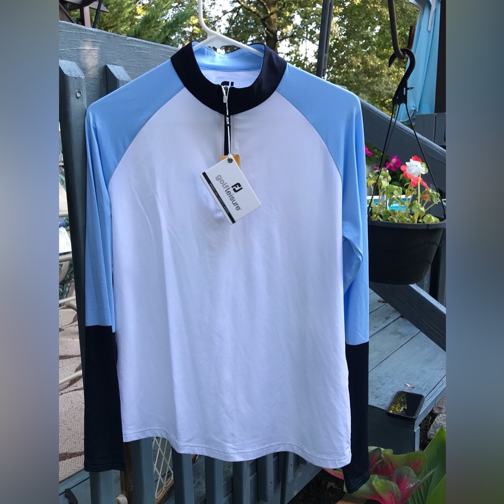 New Women’s FootJoy Micro Stripe Sun Protection long sleeve top, golf top, small